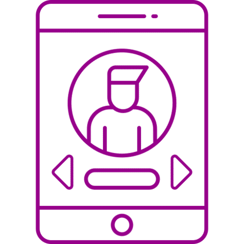 ikona telefonu komórkowego z profilem